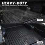 LASFIT Bed Mat for Toyota 2024-2026 Tacoma (5FT/5'Bed) Truck Bed, All Weather 5 ft Rubber Car Bed Liner for Toyota Tacoma 2024 2025 2026 Accessories, TPE Trunk Mat&Bed Liner (Not Fit Drop-in Liners) - Image 4