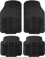 FH Group Automotive Floor Mats - Heavy-Duty Rubber, All Weather Protection Universal Fit Full Set Floor Mats and Cargo Mat, Climaproof, Semi Custom Trimmable for Most Cars, Sedan, SUV, Truck, Black - Image 4