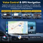 11.5" Largest Wireless Carplay HD Screen for Carplay & Android Auto Car Stereo with 4K Dash Cam 1080P Backup Camera, GPS Navigation/Bluetooth/Mirror Link/Voice Control/AUX/FM/Siri - Image 8