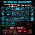 OBD2 Digital Speedometer for Car with Turn Indication, OBD2 & GPS Dual System, RPM, Water Temp, PSI, Volt, Mileage, 4 Alarm, Heads up Display HUD Projector MPH for Most 2008+ Sedan - Image 2