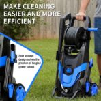 2026 Upgrade Pressure Power Washer 4800PSI w/4 Quick Connect Nozzles, Inlet Hose & Filter&500ML Soap Tank, High Cleaning Machine for Cars/Fences/Driveways/Patios/Home Cleaning,Blue - Image 7