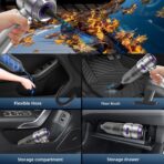 Car Vacuum Cleaner High Power - 22000PA Portable Car Vacuums 4 in 1 Compressed Air Duster & Blower Hand Held Vacuum Cordless with Brushless Motor for Cars Home Office Camping Ideal Gifts for Men women - Image 4