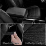 SEG Direct Car Center Console Cover, Breathable Leather Auto Armrest Cover, Memory Foam Arm Rest Cushion, Universal Car Seat Box Cover Car Interior Accessories, Black - Image 4