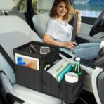 Backseat Organizer for Kids and Passenger Seat Organizer for Adults - Car Seat Cooler and Warmer with Cup Holders and Convertible Tray Lid(Black) - Image 11