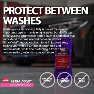 Malco Ultra Violet Premium Wash'n Wax – Best 2-in-1 Car Wash and Wax/Cleans and Provides A Durable, High-Gloss Shine in One Fast and Easy Step / 64Oz. (107164) - Image 7