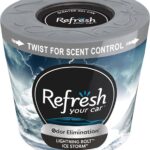 Refresh Your Car Gel Can Air Freshener, (Lightning Bolt/Ice Storm Scent, 5 oz)