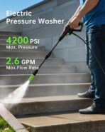 Pressure Washer, Patoolio Power Washers with Foam Cannon 4200PSI for Fences/Patios/Decks/Patios and Cars Powerwasher - Image 2