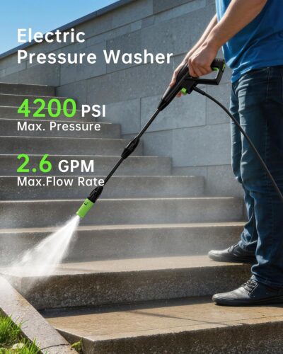 Pressure Washer, Patoolio Power Washers with Foam Cannon 4200PSI for Fences/Patios/Decks/Patios and Cars Powerwasher - Image 2