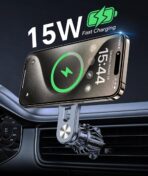 for 15W Magsafe Car Mount Charger【Long Arm】 Magnetic Wireless Car Charger Magsafe Charger Car Accessories Mag Safe Car Mount Holder Vent Magsafe Car Charger Mount for iPhone 16 Pro Max 15 14 13 Plus - Image 4