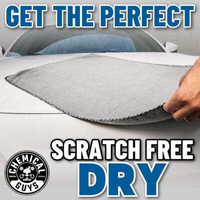 Chemical Guys Waffle Weave Gray Matter Microfiber Drying Towel - 25" x 36", Premium Blend Microfiber Towel with Soft-Banded Edging for Scratch-Free Car Drying, Ultra Absorbent - Image 7