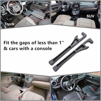 2 Pack Car Seat Gap Filler Stopper/Catcher, No-Drop Seat Guard Insert Between Seat and Console Black Car Accessories Auto Crevice Blocker Pad Plug Seat Gap Guard YMT-A02 - Image 5