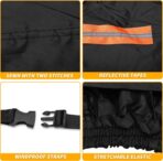 Car Cover Waterproof All Weather 210D-PU, UV Sun Rain Protection, for Kia Soul, with Left Side Zipper & Mirror Pockets, Black - Image 8