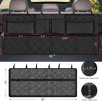 Femuar Car Trunk Organizer, Large Capacity Backseat Trunk Organizer (42"*18"), Collapsible Car Storage Bag with 8 Pockets, SUV/MPV/Truck - Black - Image 3