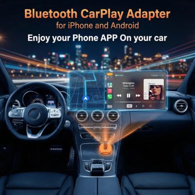 2026 2-in-1 Wireless CarPlay Adapter, Wired to Wireless Apple CarPlay & Android Auto, Mini Dongle Auto-Reconnect Fast Connect, Plug and Play iPhone iOS 10+ Android 11+, Compatible 1000+ Cars - Image 2