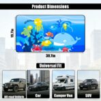 Magnetic Car Window Shade for Baby,Blackout Car Window Curtain,Car Shades for Side Windows,Sun Shade for Car Window baby,Cartoon Pattern Car Window Cover,UV Protection &Heat Blocking(Underwater World) - Image 2