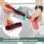 3 Pcs Carbon Fiber Car Steering Wheel Cover, Anti-Skid & Scratch-Proof,Segmented, Butterfly Thin Steering Wheel Cover Men/Women Universal Fit 14.5"-16" Wheel Covers for Cars/Truck/SUV - Image 3