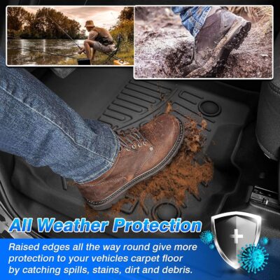 Ioniq 9 Floor Mats - Car Mats for Hyundai Ioniq 9 6 Seats 2025, All Weather Floor Mats and Cargo Liner for Ioniq 9 Accessories, Heavy Duty Rubber Mats, Car Accessories - Image 4