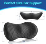 Lumbar Support Pillow for Office Chair Car Lumbar Pillow,Memory Foam Back Cushion with Breathable 3D Mesh Lumbar Support Orthopedic Backrest for Lower Back Pain Relief Ergonomic, LowerBackSupportBlack - Image 5
