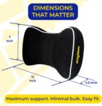 Goodyear Car Neck Pillow, Soft Memory Foam Headrest Pillow for Driving, Ergonomic Car Seat Headrest Cushion with Adjustable Strap, Breathable & Removable Cover, Neck Pain Relief, Black - Image 5