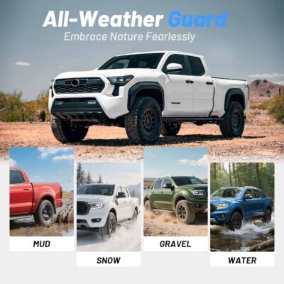 4PCS Mud Flaps Fit for 2024 2025 2026 Toyota Tacoma, Front & Rear Splash Guards, Custom Fit Mud Guards, No-Drill Installation, All-Weather Protection, Tacoma Accessories - Image 8