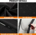 Lumbar Support Pillow for Car,Back Support for Car Seat Cushion,Adjustable Straps Securely Fixed Car Lumbar Support Pillow for Office Chair (Black) - Image 5