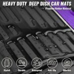CAR PASS Heavy Rubber Car Floor Mats, Deep Waterproof Car Floor Mats All Weather, Aluminum Film Universal Trim to Fit for Cars SUV Trucks Sedans, Anti-Slip, Black Purple Metallic - Image 7