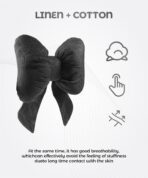 Cute Bow Car Headrest Pillow,Car Accessories Universal Automotive Neck Pillow for Driving,Comfortable and Breathable,Cute Neck Pillows,Suitable for Most Cars,Trucks,SUVs,RVs,Etc (Black) - Image 3