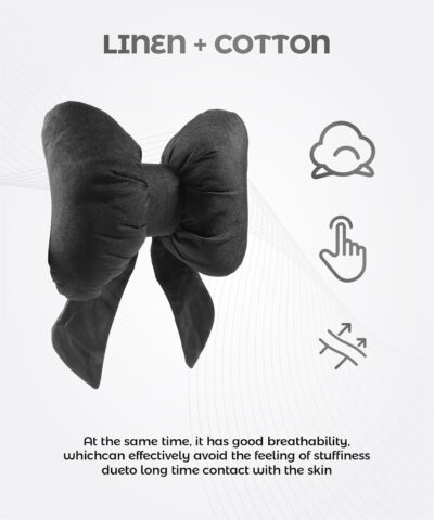 Cute Bow Car Headrest Pillow,Car Accessories Universal Automotive Neck Pillow for Driving,Comfortable and Breathable,Cute Neck Pillows,Suitable for Most Cars,Trucks,SUVs,RVs,Etc (Black) - Image 3