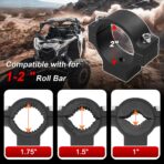 Quick Release Roll Bar Fire Extinguisher Mount Holder Bracket Kits Compatible with for UTV Polaris RZR Pioneer Can Am Maverick X3 Commander Talon ATV Jeep Wrangler with 1''-2'' Roll Cage - Image 4