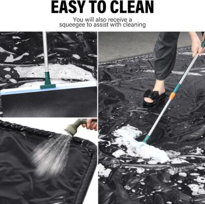 Garage Floor Mat, Garage Car Mat - Non-Slip Waterproof Containment Mat, Heavy Duty Durable Protection, Easy to Clean & Install, Perfect for Garage, Workshop, Parking (7'9"W x 21'L) - Image 4