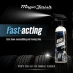 Magic Finish Tire Shine (16 fl oz) – Silicone-Based Tire Dressing for Long-Lasting Wet Look – High-Gloss Car Cleaning Supplies for Pro Detailing Results - Image 3