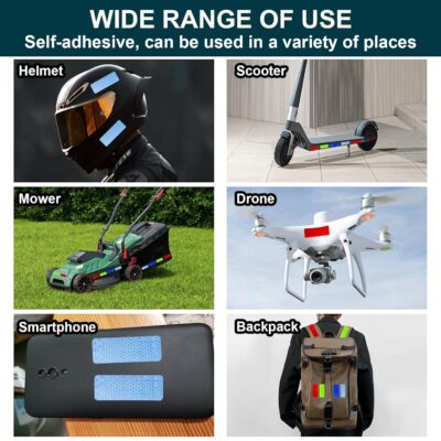 40 PCS Reflective Stickers, High Visibility Reflective Tape, Waterproof Safety Reflective Tape for Car Trailer Truck Bike Motorcycle, 1.18 x 3.15 Inch - Image 4