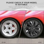 DREAMIZER Glossy Black 15" Hubcaps Replacement,4Pcs Universal R15 Hub Caps 15inch Wheel Rim Cover Exterior Accessories Snap On Car Truck SUV - Image 5