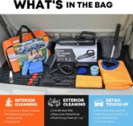 Car Cleaning kit, Car Interior Detailing kit with 10000pa Car Vacuum Cleaner, Detailing Brush Set, Wheel Brush, Windshield Cleaner Tool, Complete Auto Accessories for Men, Women - Image 2