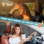 ZATOOTO Car Window Shades for Side Window Sun Shade for Car Window Magnetic Mesh Car Window Screen for Easy Installation Breathable UV Protection Universal for Most Car Perfect for Camping Travel Nap - Image 6