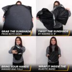 EcoNour Car Windshield Sun Shade | 2025 Upgraded Innovative No-Light-Pass Technology for Maximum Coverage | Foldable Sun Shade Keeps Your Vehicle Cool | Must-Have Car Accessories | Small (59" x 29") - Image 7