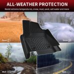 LASFIT Floor Mats for Toyota Tacoma 2024 2025 2026 Double Cab Auto Tran (Not fit Hybrid) All Weather Floor Liner for Tacoma TRD/SR/SR5/limited TPE Custom Fit Car Mats Front&Rear 2 Row Mats - Image 7