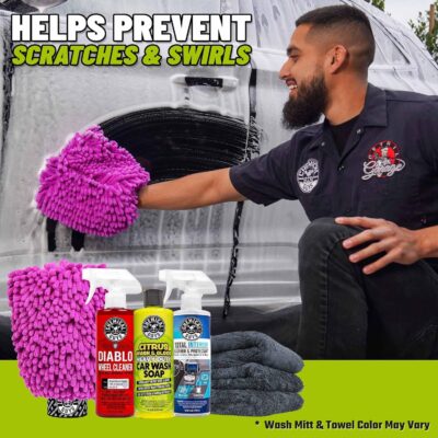 Chemical Guys Car Cleaning Kit - With Car Wash Soap, Wheel Cleaner, Total Interior, Car Wash Mitt - Interior and Exterior Wash Kit With Vehicle Cleaning and Detailing Accessories - 7 Item Kit - Image 7