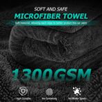 Microfiber Towels For Cars 2-Pack Car Drying Towel 1300 Gsm Ultra-Large Soft Microfiber 35" x 27.5" & 19.7" x 11.8" Towels Are Great For Car And Home Cleanups No Streaks, Scratches Or Water Spots - Image 3