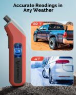 ETENWOLF T300 Digital Tire Pressure Gauge 3-200 PSI, Industrial Tire Gauge Calibrated to ANSI B40.7 Grade 2A(Plus-Minus 0.5%), Replaceable AAA Batteries (Vivid Orange) - Image 5