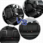 Skechers Car Seat Covers,Luxury Faux Leather Seat Covers,Waterproof Anti Slip Car Seat Protector Front Seats,Car Accessories Airbag Universal Fit for Most Cars,Vans,Trucks,SUV,Black - Image 6