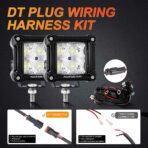 Auxbeam FA Series 3 Inch LED Pods Flood Beam 40W 4800LM Offroad Cube Light Bar Square Ditch Lights Backup Reverse for Trucks, ATVs, UTVs, Jeeps, Cars, Motorcycles, Pair - Image 8