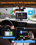 Portable Wireless CarPlay Screen - 7-inch Plug & Play No Dashboard Removal Upgrade for Older Cars - Compatible for Apple CarPlay & Android Auto with Backup Camera - Image 5