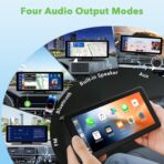 6.86" Wireless CarPlay Screen for Apple Carplay and Android Auto, Dual Dash Cam 2.5K Front 1080P Rear Recording, Voice Control, GPS Navigation, Mirror Link, Bluetooth, FM, AUX, Fits Most Cars - Image 6