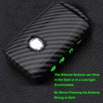 Key Fob Cover Case fit for Mazda 3 Hatchback, Mazda CX4 CX5 CX8 CX9 CX-30 6 WAZSKE11D01 ABS Carbon Fiber Pattern - Image 3