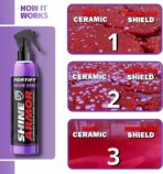 SHINE ARMOR Fortify Quick Coat High Performance Ceramic Coating, Car Wax Spray, Hydrophobic Top Coat Polish and Polymer Paint Sealant Protection for Vehicle Leather Seat, Tires, Bumpers, Rims Made in - Image 3
