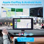 Carplay for Apple Portable Car Screen: Easy Setup 7 Inch Android Auto - Wireless Car Play Touchscreen with GPS Navigation,Bluetooth, FM,AirPlay Mirroring,Siri for Commuters and Older Cars - Image 2