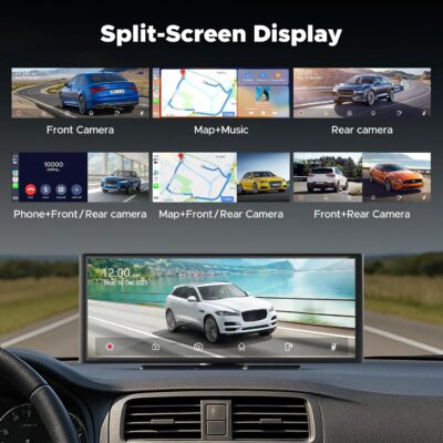 Volam 9.26'' Carplay Screen for Car with 4K Dash Cam, Compatible with Apple Carplay & Android Auto, Carplay with 1080p Backup Camera, Mirror Link, Loop Recording, GPS Navigation - Image 9