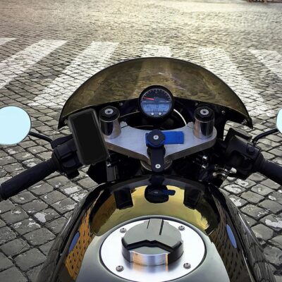 VILLCASE Waterproof Motorcycle Bike Phone Holder with Handlebar Stem Mount for 6.8in Smartphones, Anti-Theft Rainproof Cell Phone Clip Compatible with Electric Scooters and Bicycles - Image 4