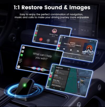 Wireless CarPlay Adapter for iPhone – Plug-and-Play with USB-A Extension & USB-C Connector, Zero Latency, Compatible with 2016+ Cars & iOS 10+ - Image 4